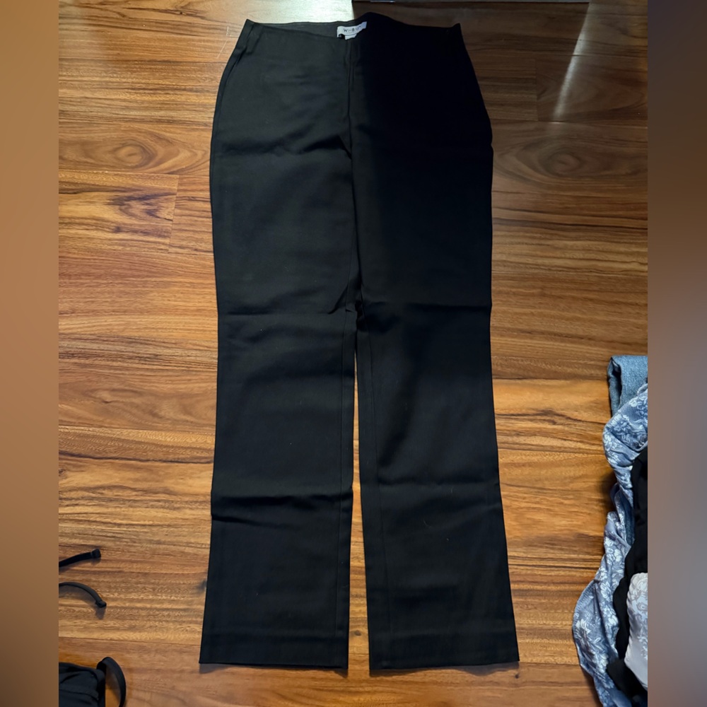 White House Black Market Black Ribbed Waistband Leggings